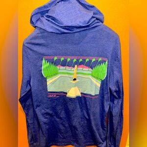 2017 Coachella Hoodie Large Blue Rare L/S Great